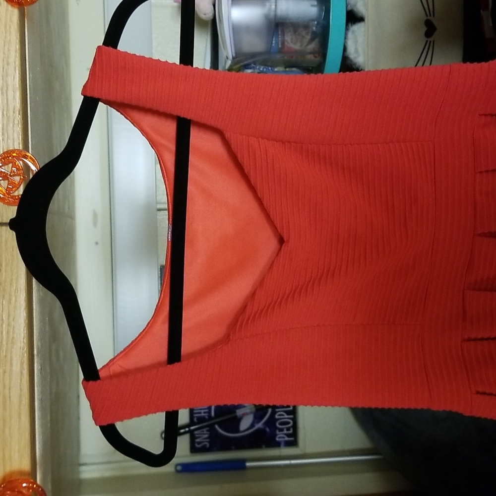 Red orange dress L